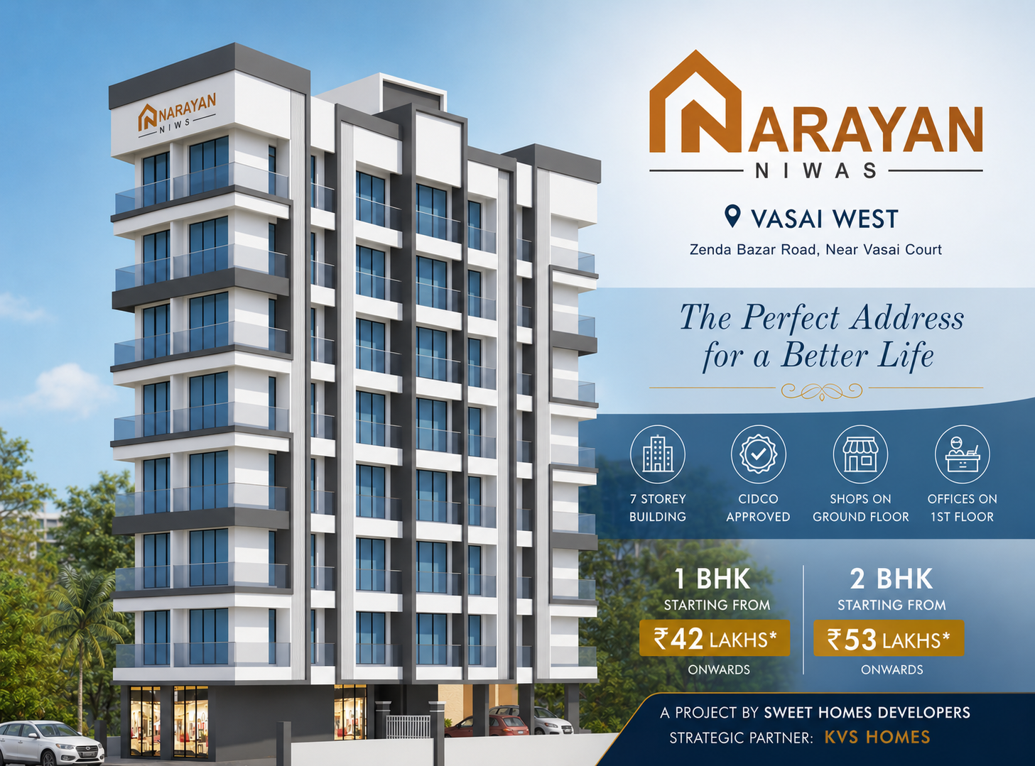 Residential NARAYAN NIWAS in Zenda Bazar Road, Vasai, Vasai